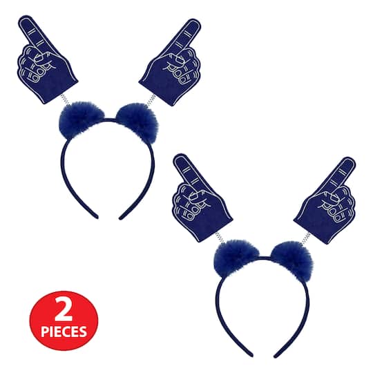 Beistle Adult Blue #1 Hand Boppers with Marabou, 2ct.